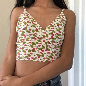 white/green/pink strawberry vine brandy amara tank